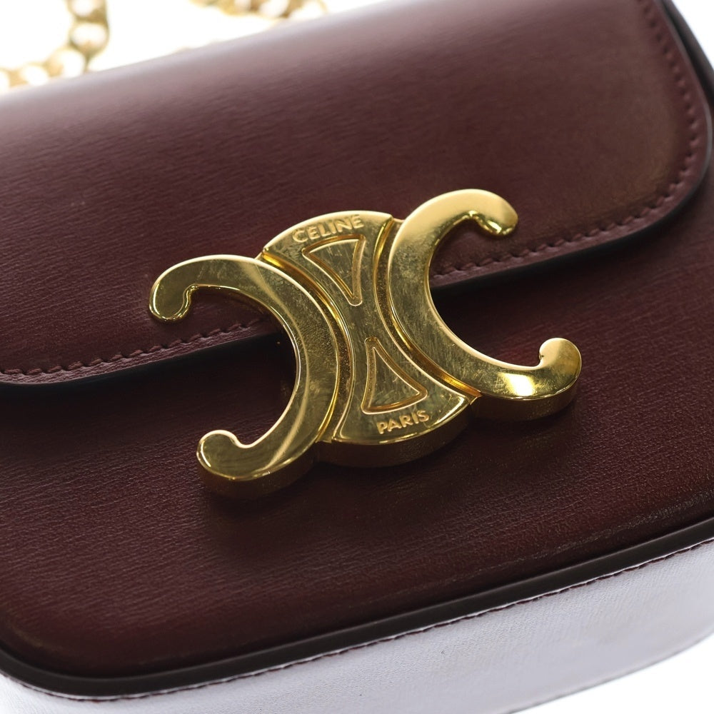 CELINE(セリーヌ) トリオンフ チェーンショルダーバッグ ミニ ボルドー