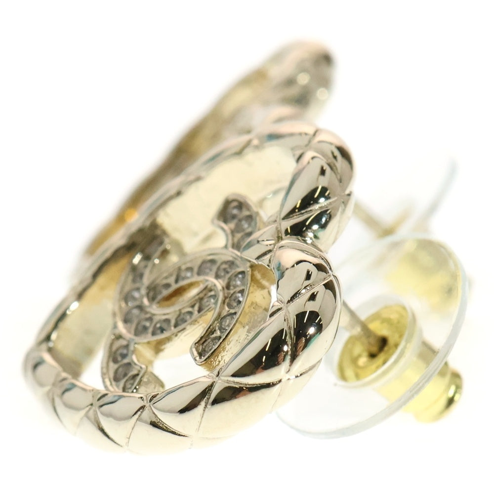 CHANEL(シャネル) ココマーク ロゴ ラインストーン ハート ピアス