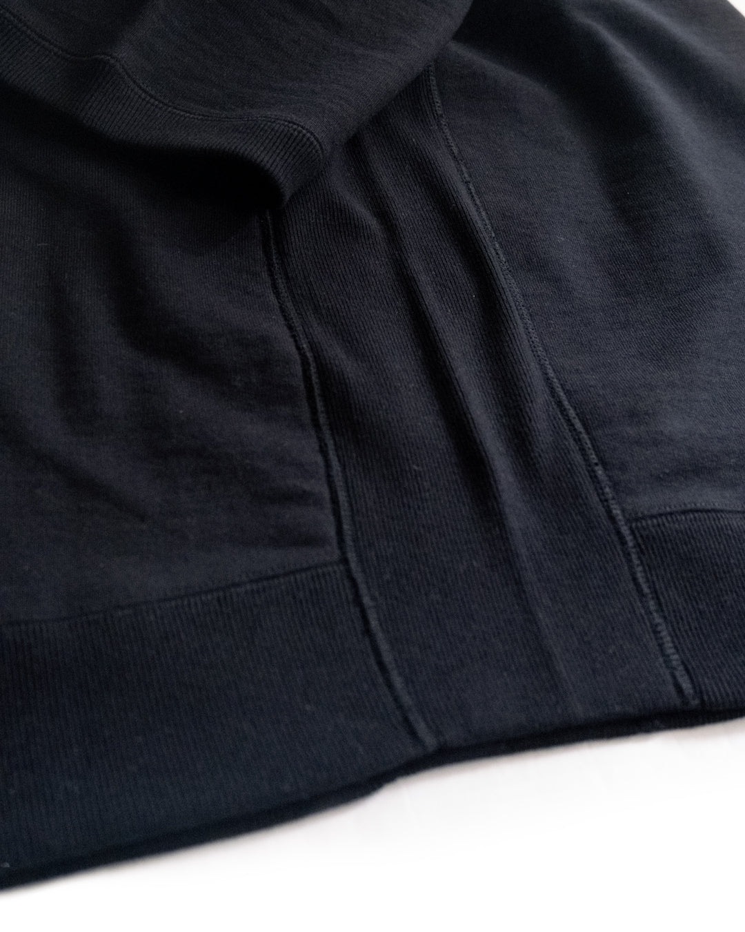 TOUGH BRAIDED S/S SWEAT SHIRT (BLACK) | 吊り編みスウェット半袖