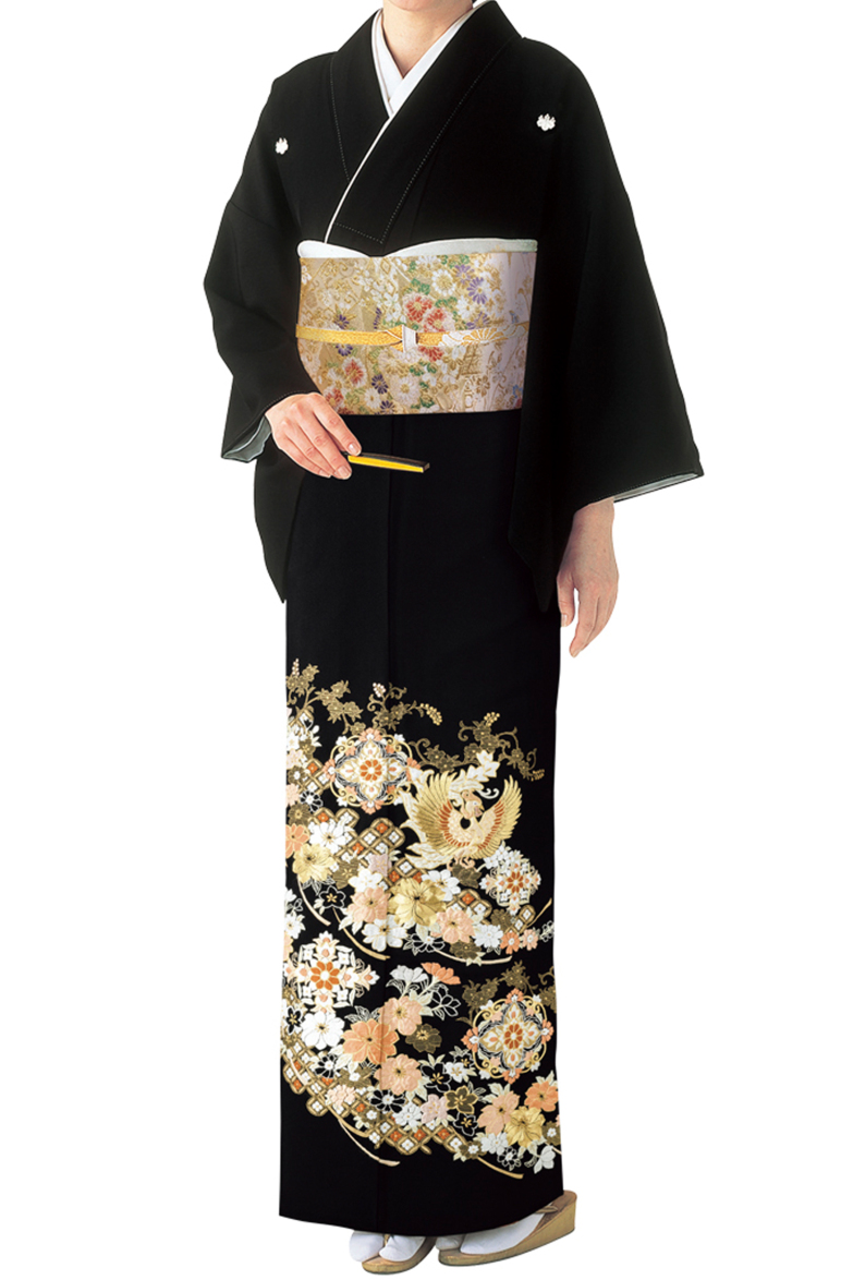 全国往復送料無料】フルセットレンタル 留袖【1034 華紋に鳳凰(総刺繍