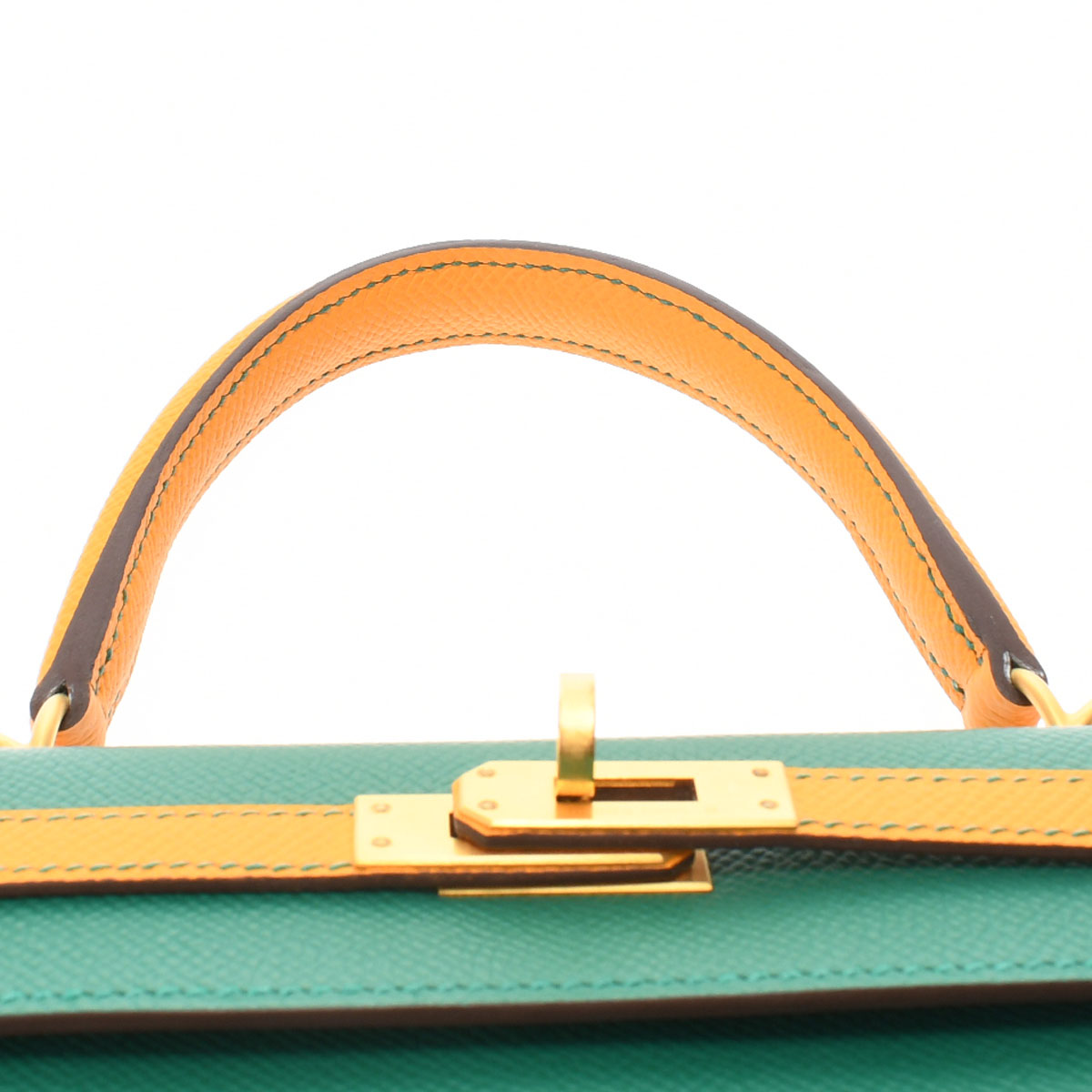 エルメス / HERMES ケリー25 外縫い SPオーダー グリーン/ジョーヌ