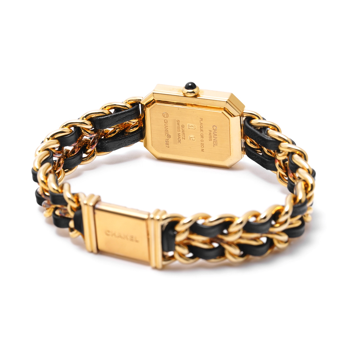 シャネル プルミエール L H0001 ブラック レディース 時計 【中古