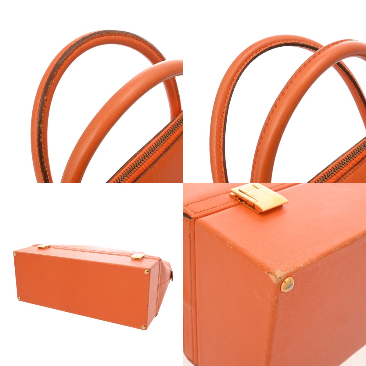エルメス マクファーソン オレンジ ボックスカーフ レディース バッグ