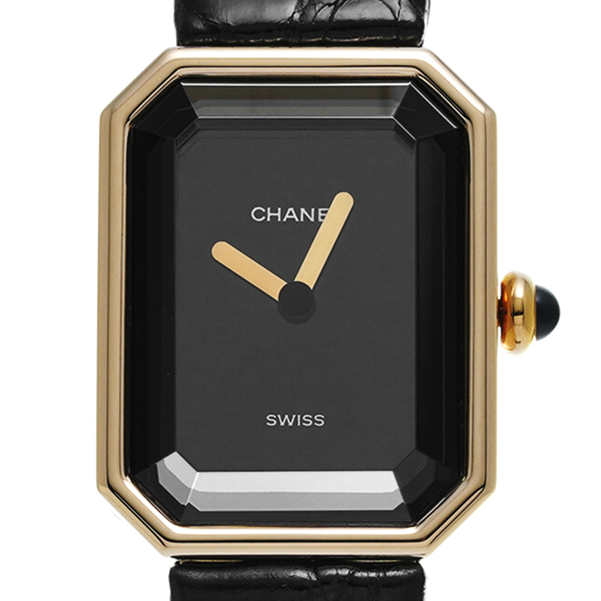 シャネル プルミエール H0090 ブラック レディース 時計 【中古