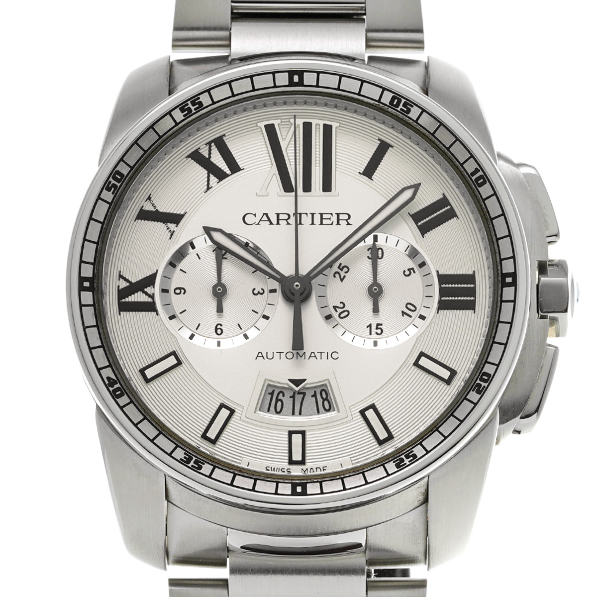 カルティエ カリブル ドゥ カルティエ クロノグラフ W7100045 シルバー