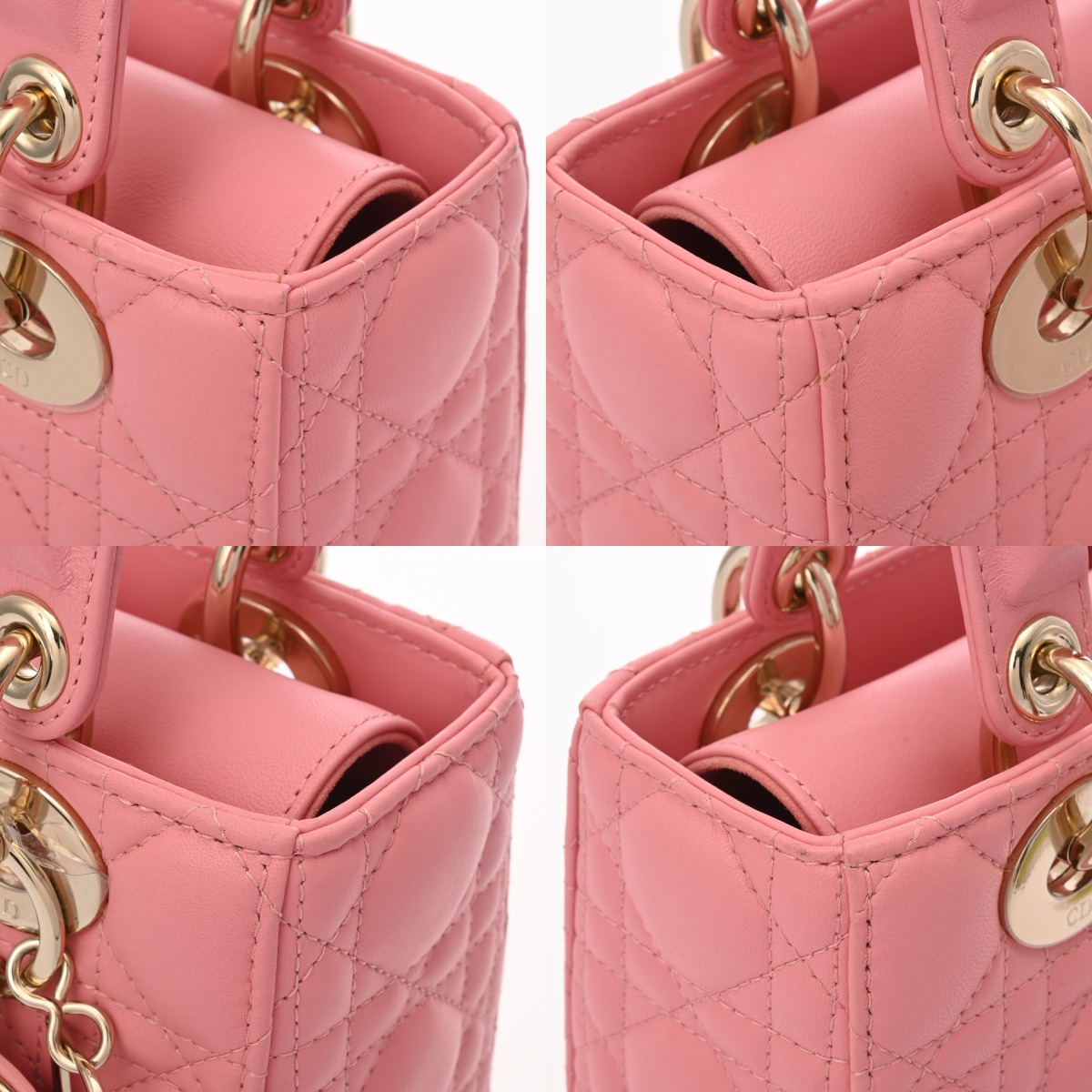 ディオール カナージュ LADY DIOR ABCDIOR スモールバッグ ピンク