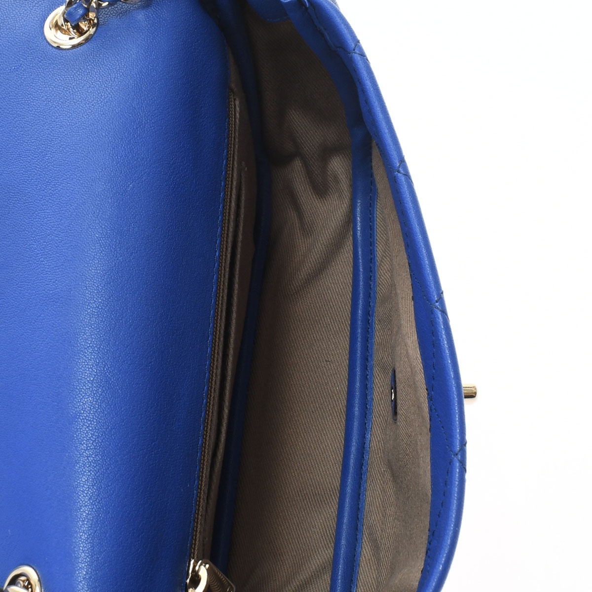 シャネル / CHANEL チェーンショルダー ブルー/ゴールド金具 カーフ