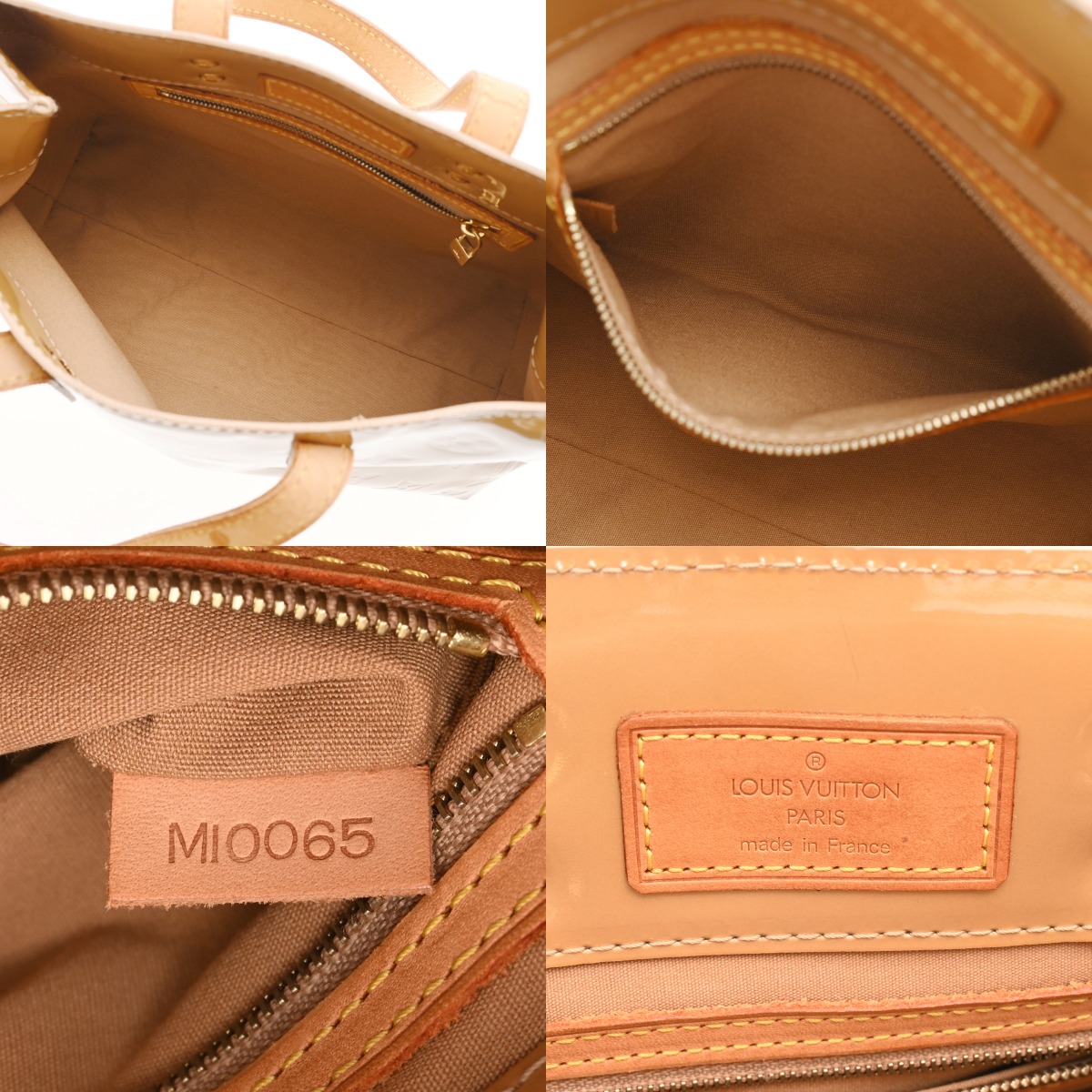 ルイヴィトン モノグラムヴェルニ リード PM ベージュ M91144