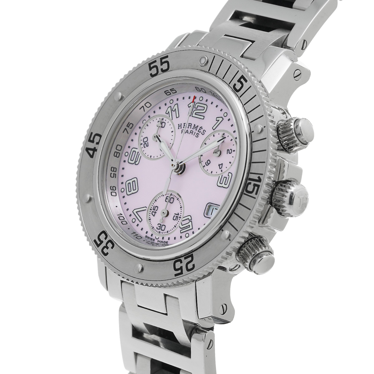 エルメス クリッパー ダイバー クロノグラフ CL2.310 ピンクシェル