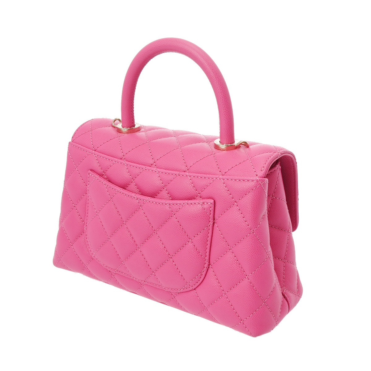 シャネル マトラッセ ココハンドル XS 2WAY ピンク/アンティーク調