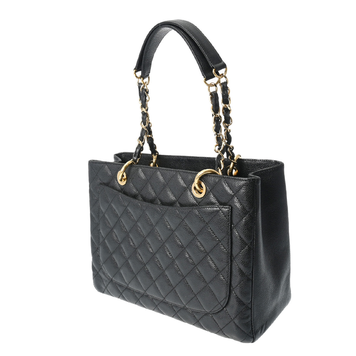 シャネル マトラッセ GST チェーントート ブラック A50995 キャビア