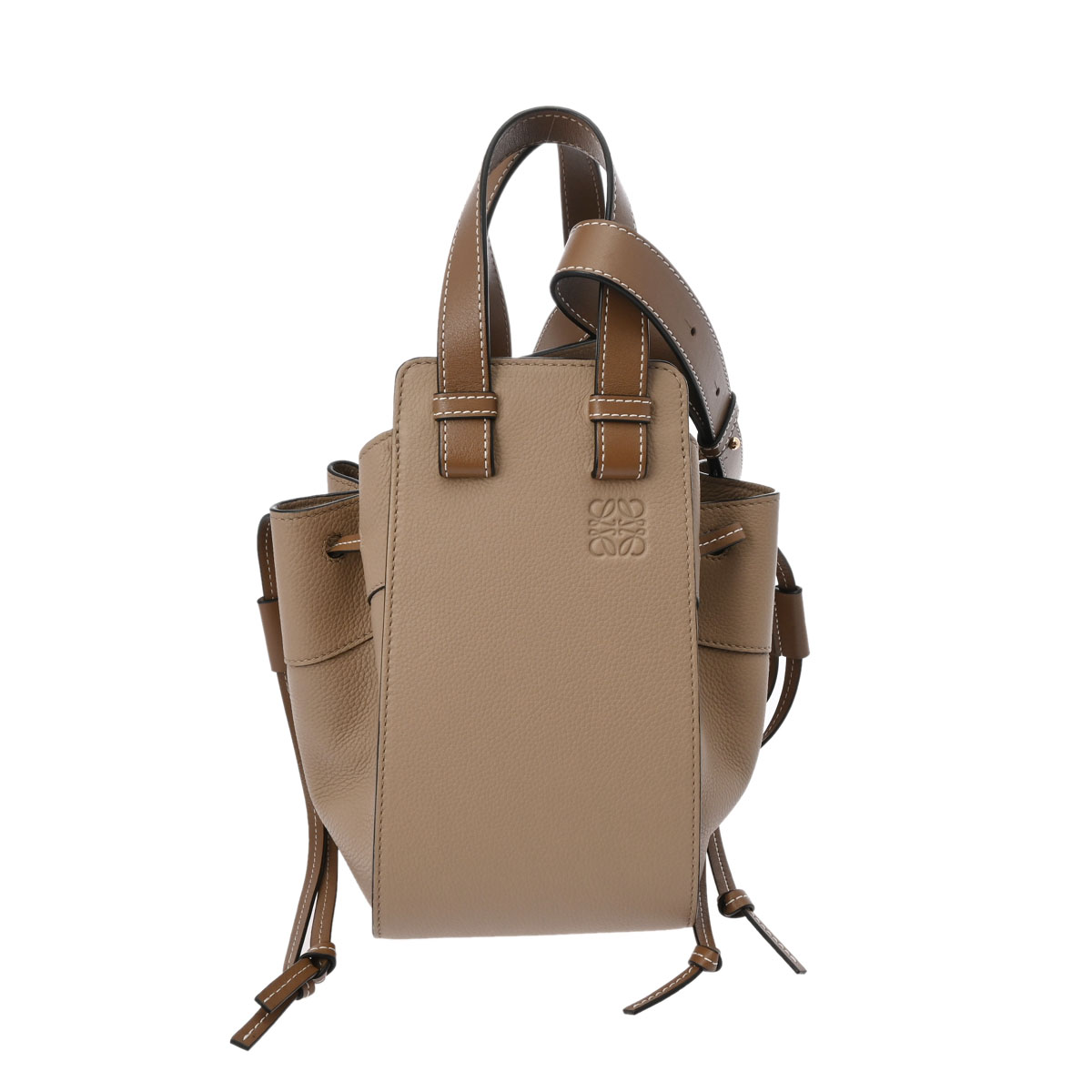 ロエベ ハンモック ドローストリング スモールバッグ サンド/ミンク