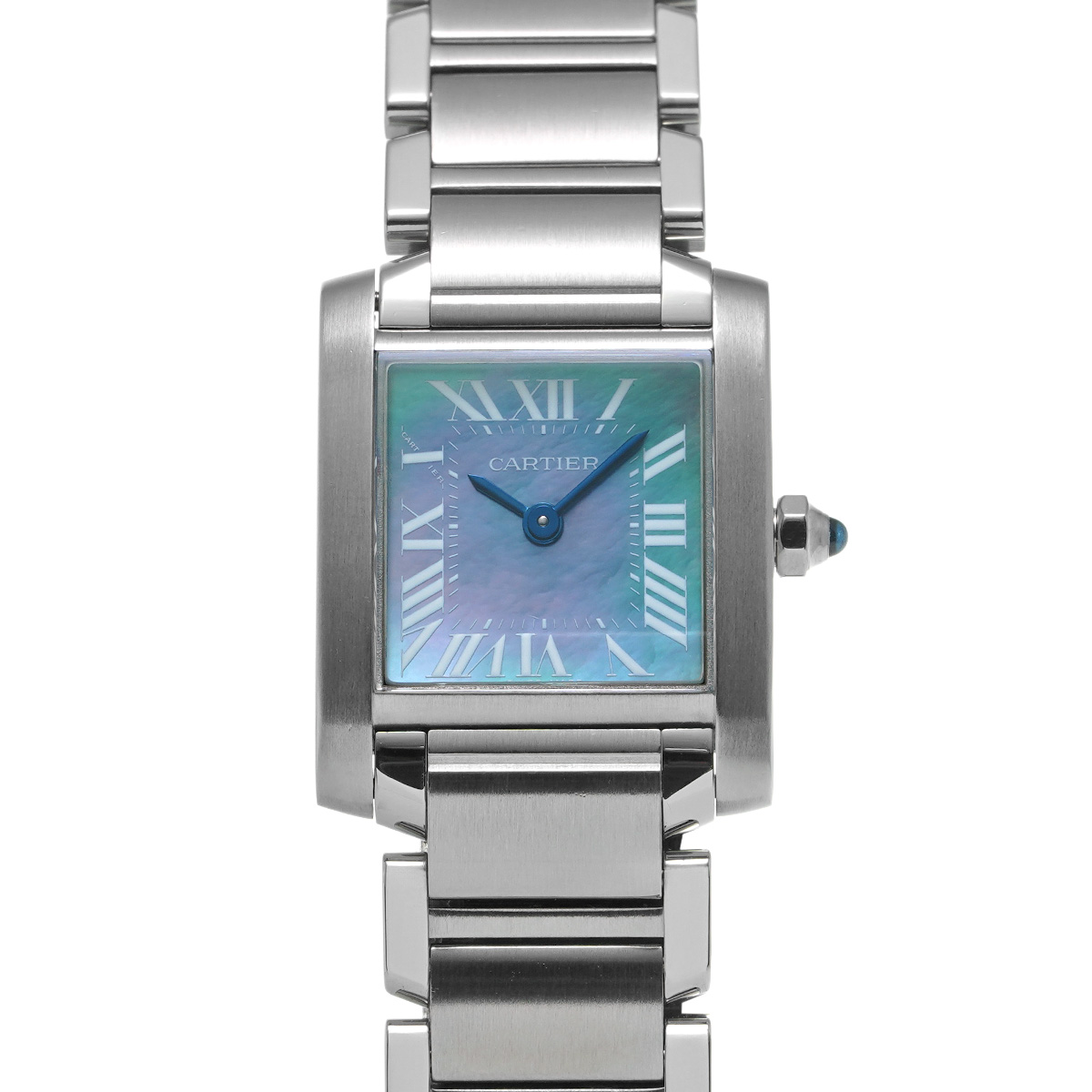 カルティエ タンクフランセーズ SM W51034Q3 ブルーシェル レディース