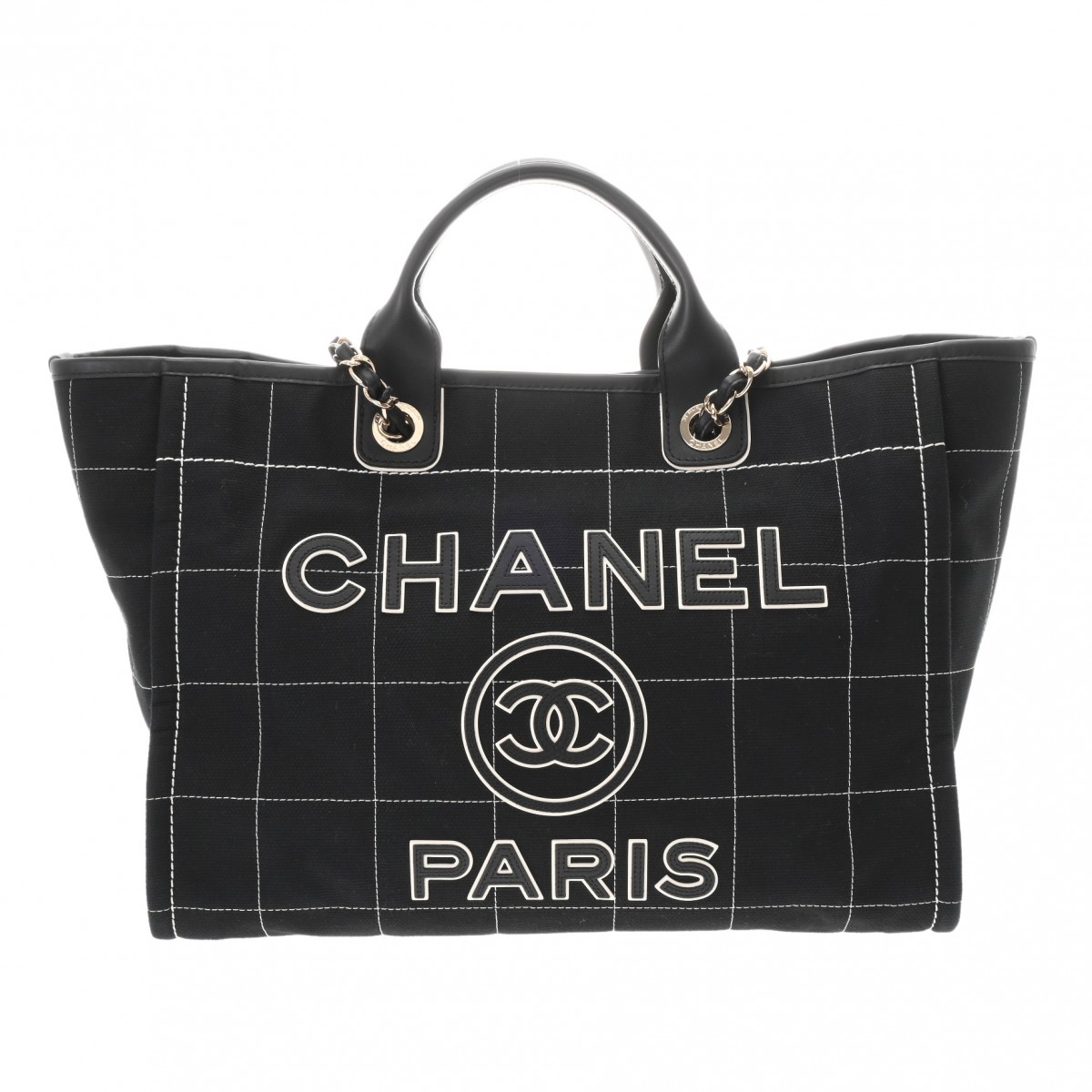 シャネル ドーヴィル ラージ ショッピングバッグ 2WAY ブラック A66941