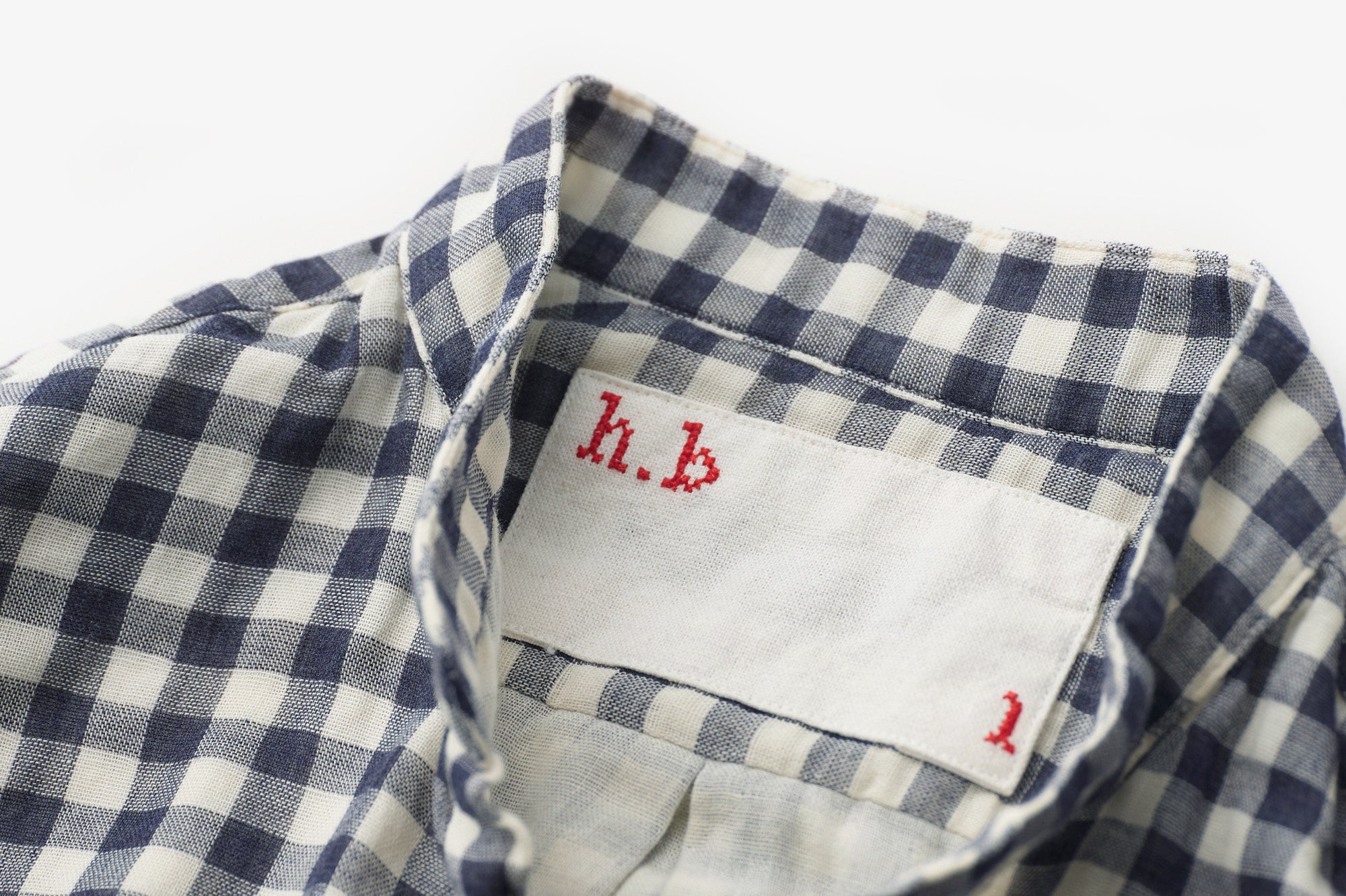 h.b スタンドカラーシャツ ダブルガーゼ ギンガム｜classico