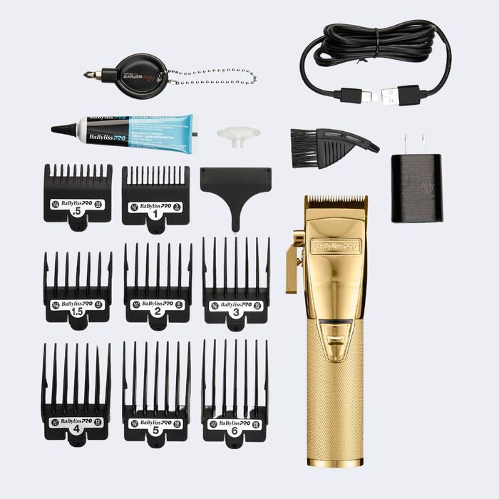 BabylissPRO GoldFX+ All-Metal Lithium Clipper #FX870NG — WB Barber