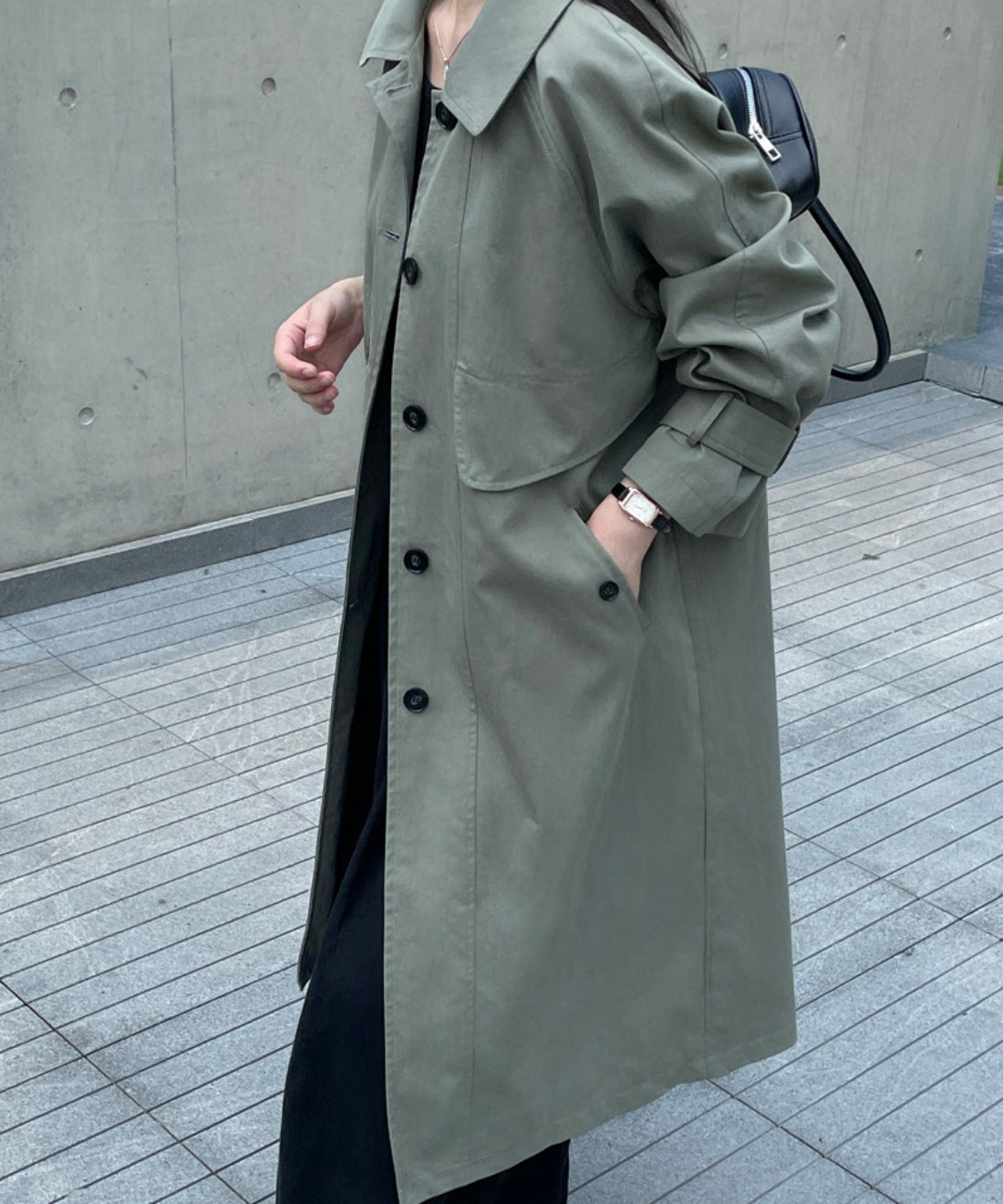オリーブグリーンロングコート – weMALL