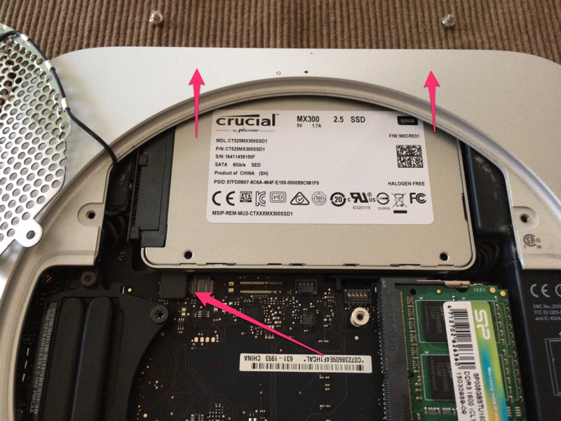 Macmini Late 2012のHDDをSSDへ交換する方法【DIY】