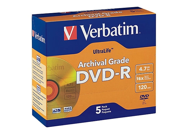 Verbatim UltraLife Gold Archival Grade - DVD-R x 5 - 4.7 GB