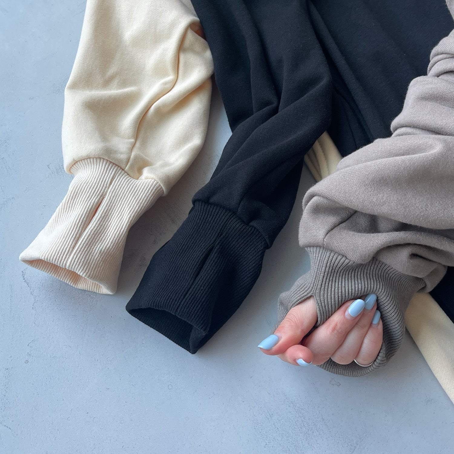 high neck half zip up sweat one piece / black [3size] （ハイネック