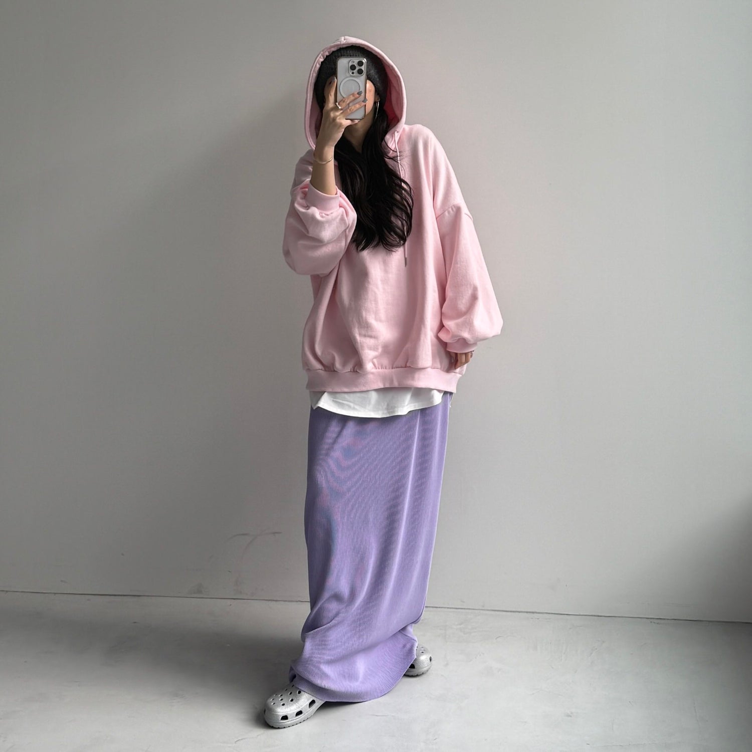 公式サイト限定カラー】daily daily super stretch pleats skirt