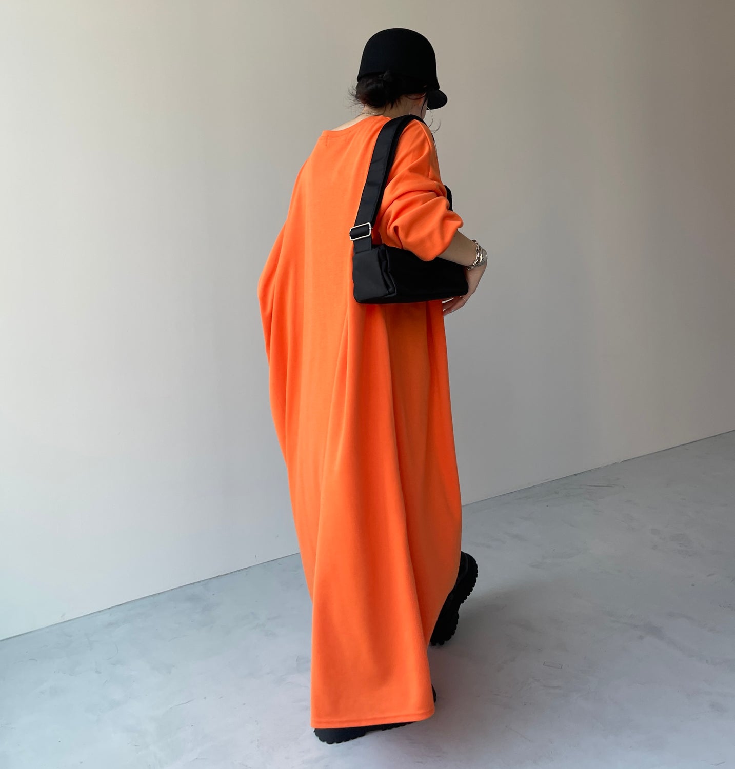 super loose light sweatee one piece / orange [3size] | wee9s