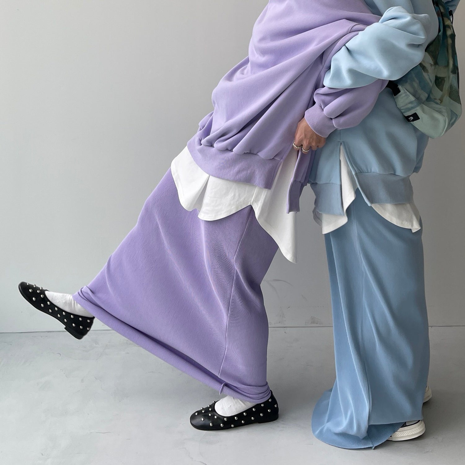 公式サイト限定カラー】daily daily super stretch pleats skirt