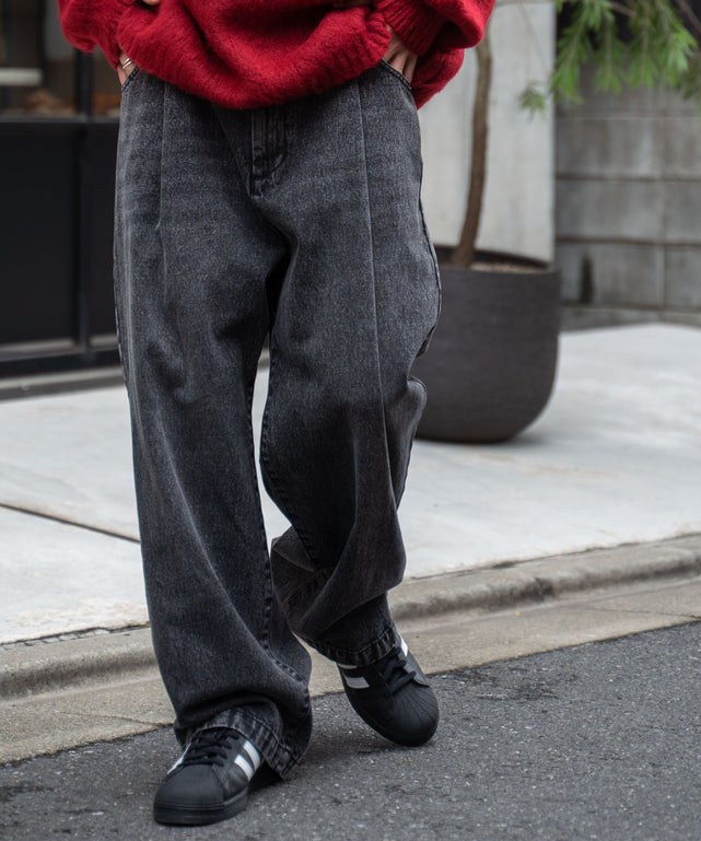 スケーターズタックワイドデニムパンツ｜WEGO（ウィゴー） – WEGO