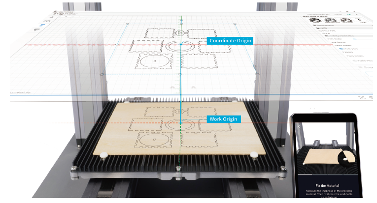 Adjusting the laser height for the 3-axis 20W/40W laser machining