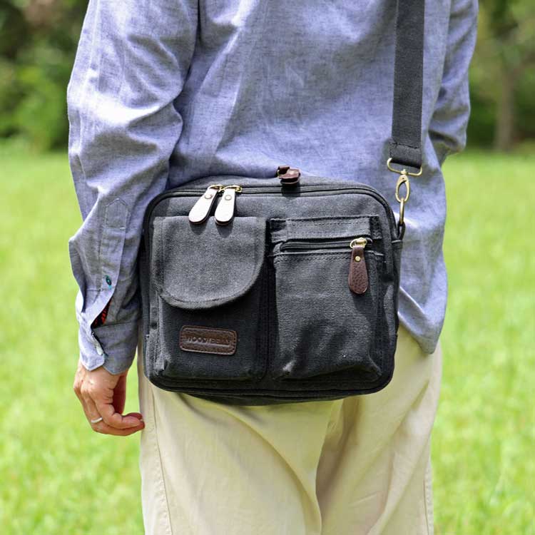 帆布ショルダーバッグ 多収納 | WOODYBELLY | bz1134