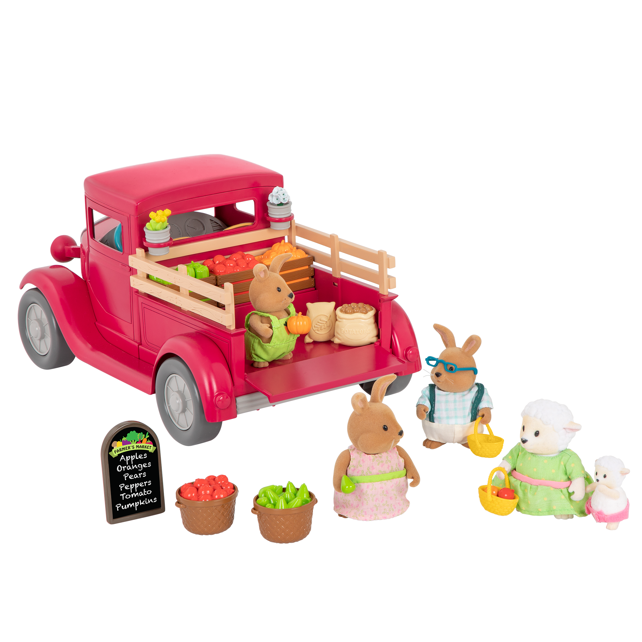 Farmer's Market Truck | Toy Truck with Accessories | Li'l Woodzeez