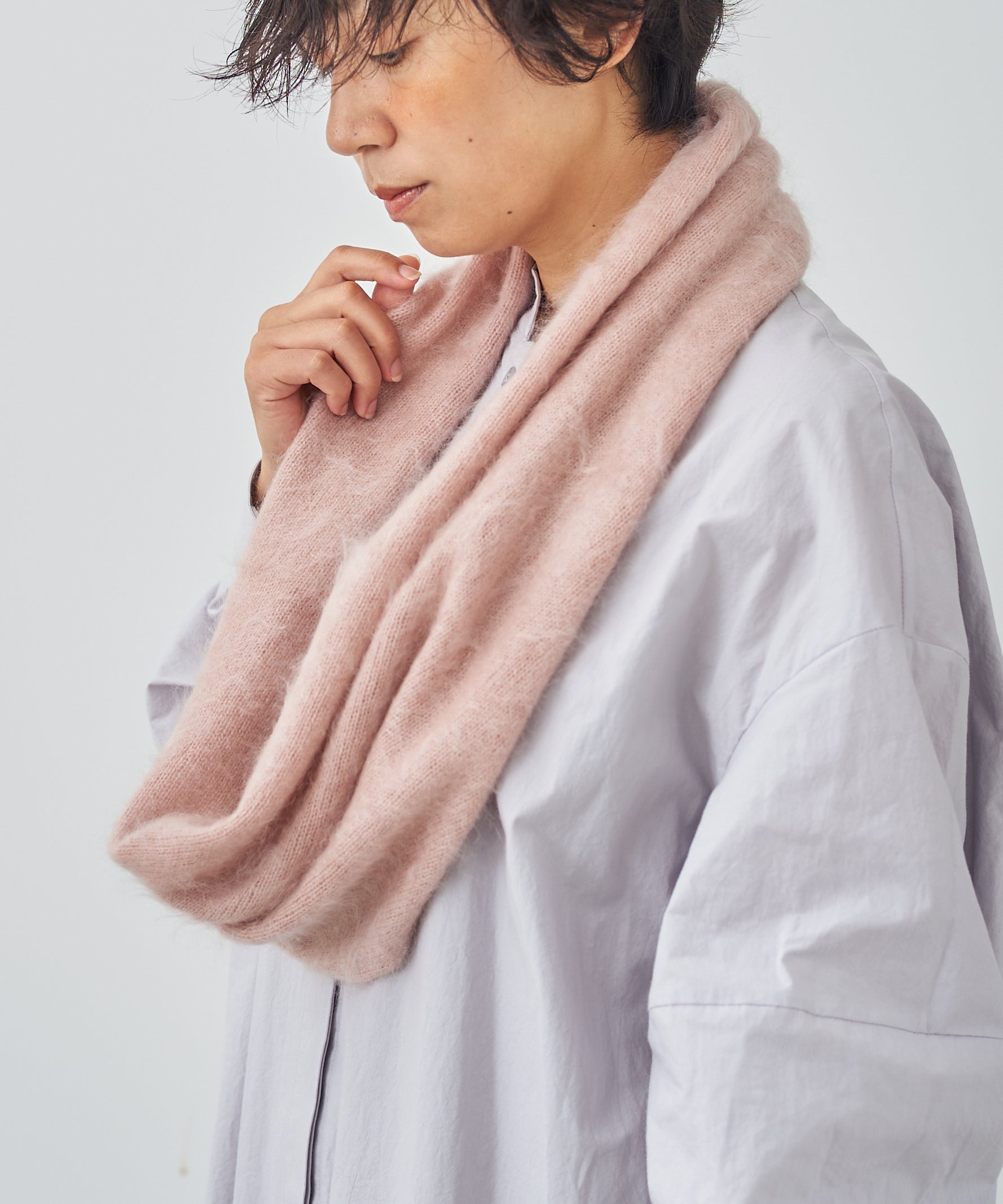 ファー加工】カシミヤ100％のスヌード（CAA-091） – WOOL STUDIO