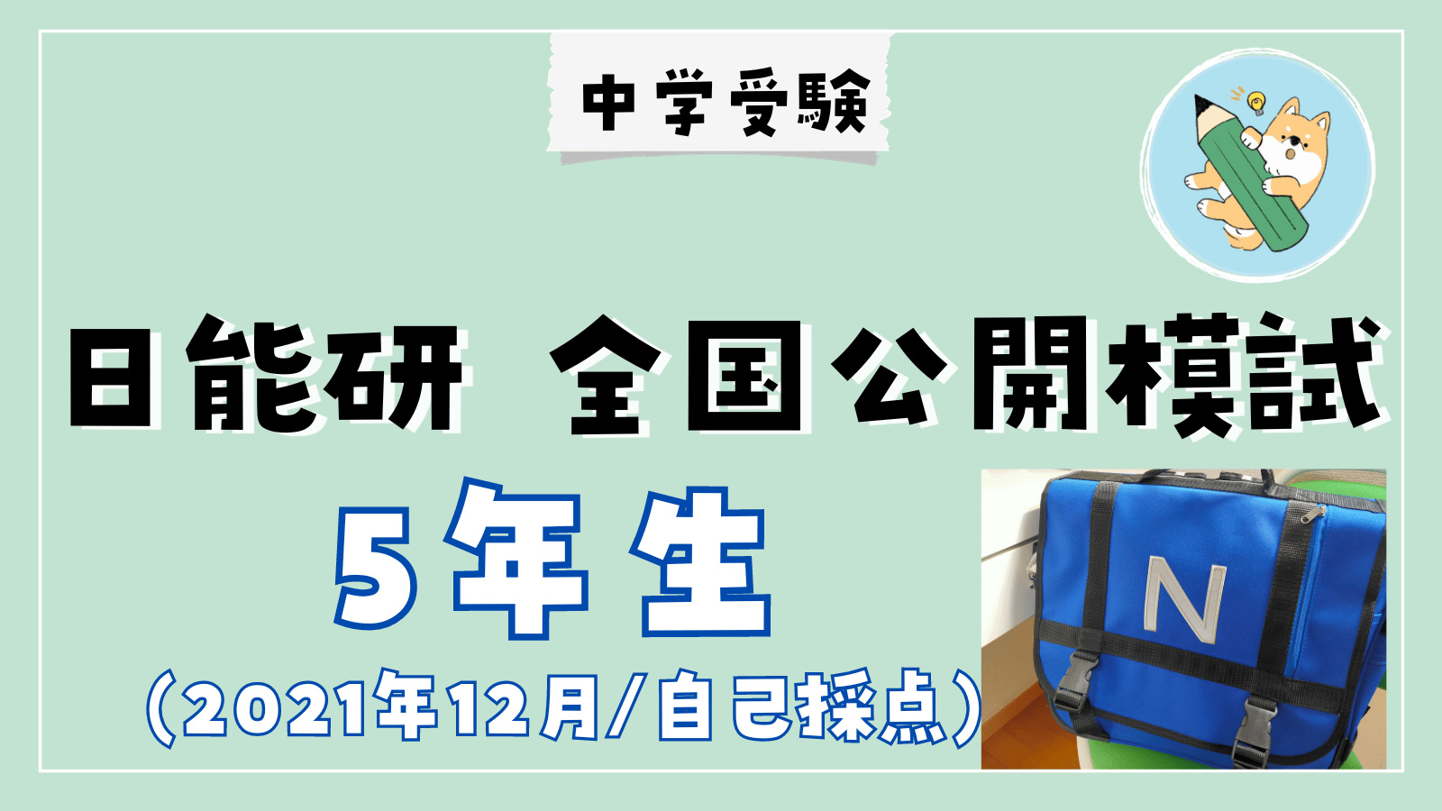 中学受験】日能研 全国公開模試(12/4•小5)自己採点 | ポチたま中学受験