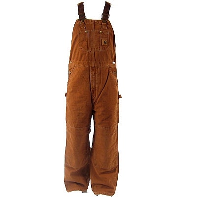 Carhartt R42BRN Sandstone Flannel Lined Bib Overall