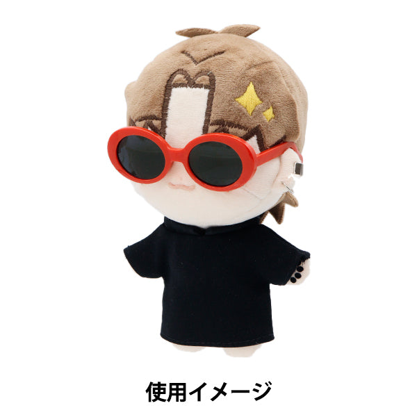 ドール パーツ 『ドール用メガネ 8cm サングラス レッド DA2414G8-RDSU