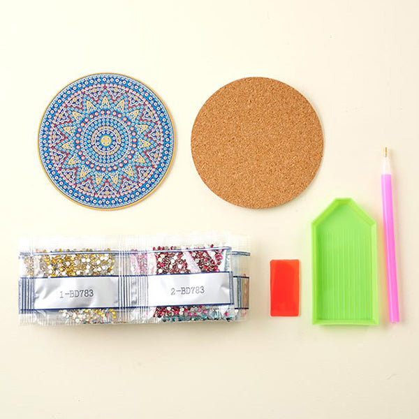 ビーズキット 『ダイヤモンドフィックス コースター モザイク柄 C 10