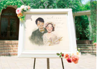 フレーム（ナチュラル）|似顔絵オプション商品|似顔絵ウェルカムボード