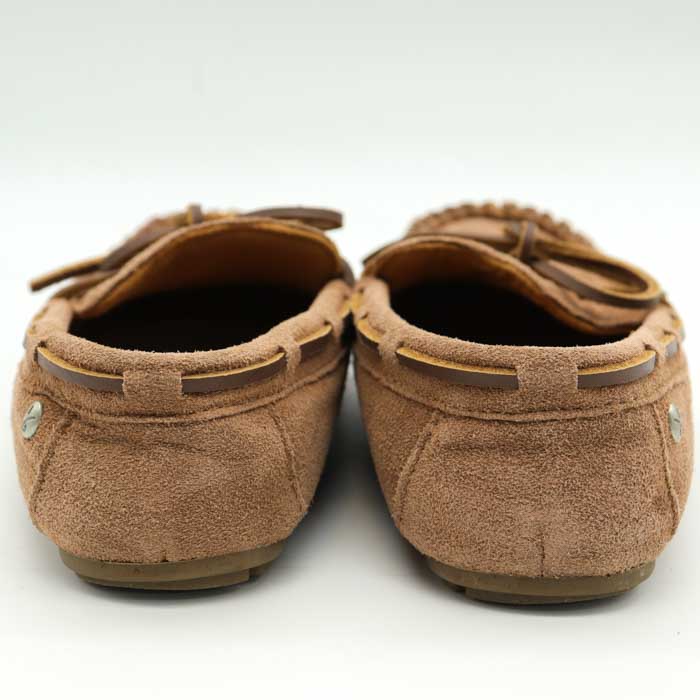 エミュオーストラリア モカシンシューズ リボン スエードレザー