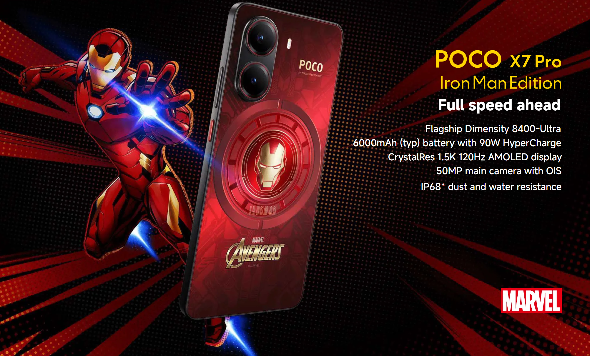 Global version POCO X7 Pro-Iron Man Edition