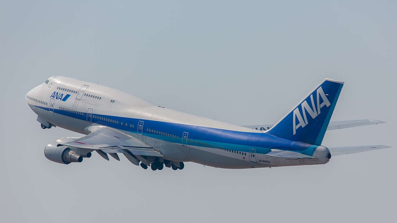 当時物 イチコー 全日空 ジャンボジェット 747 ANA ブリキ 飛行機 昭和