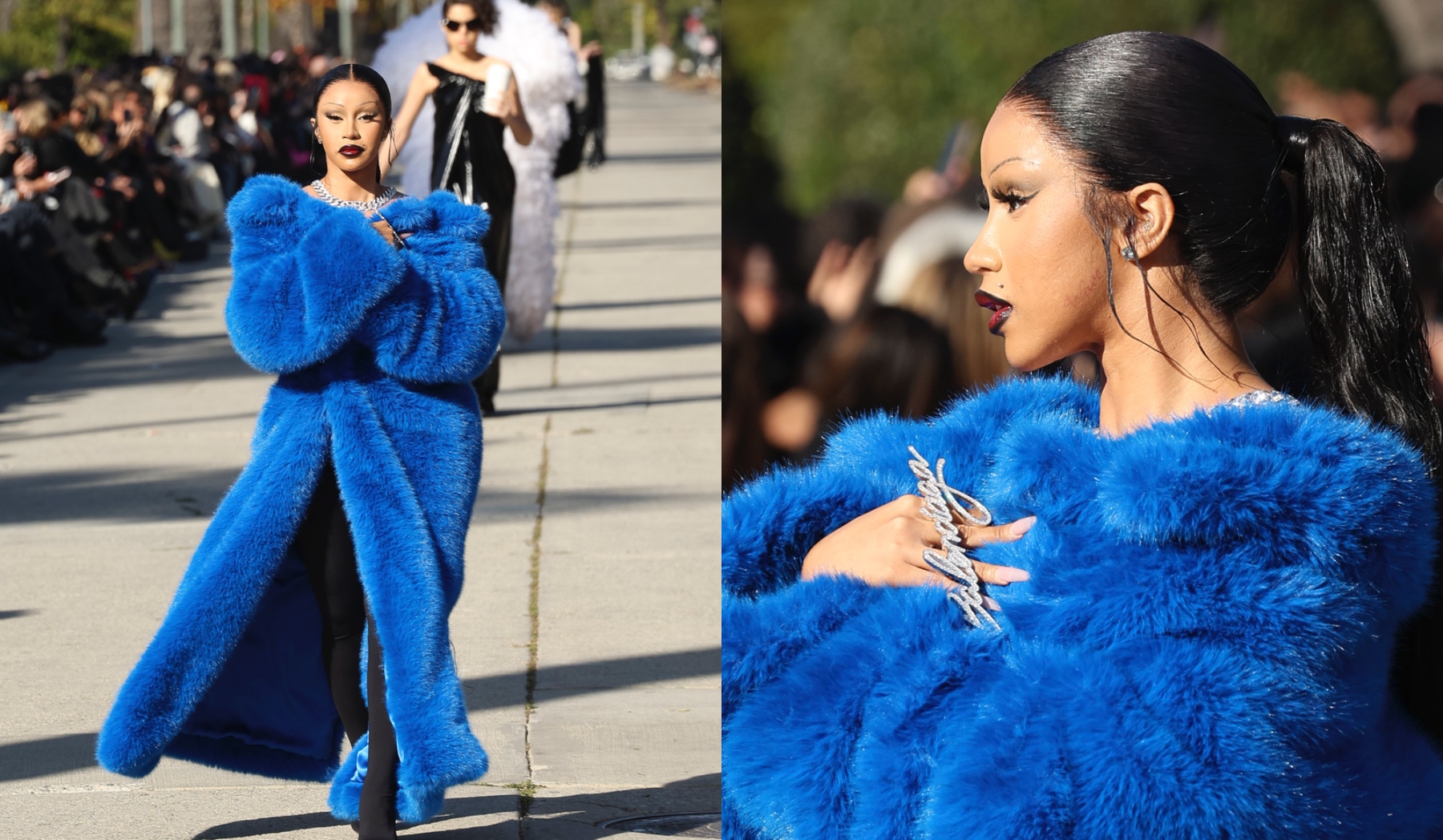 Cardi B Makes Runway Debut at Balenciaga Los Angeles Fashion Show