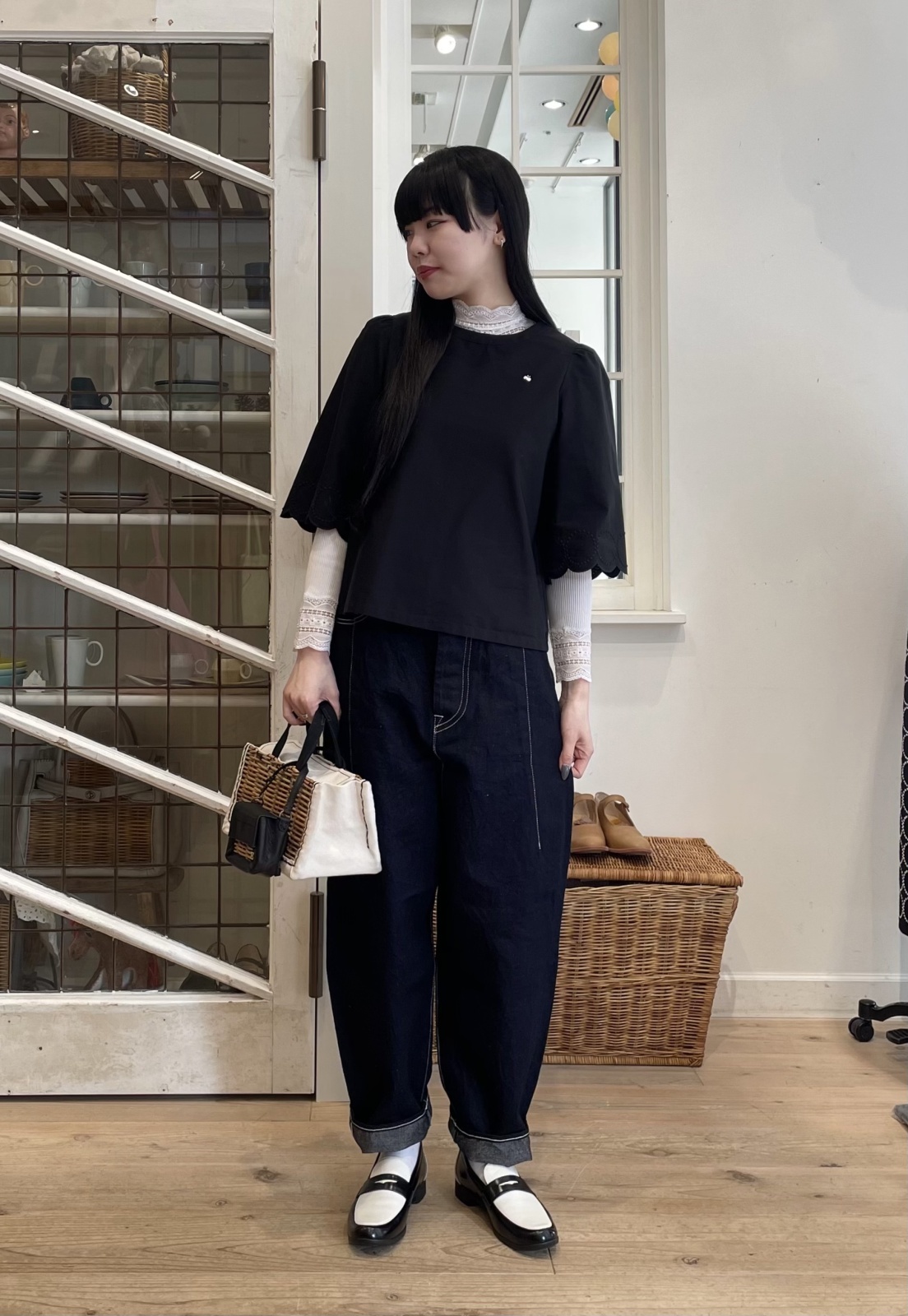 mina perhonen ミナぺルホネン tambourine フレアスリーブブラウス