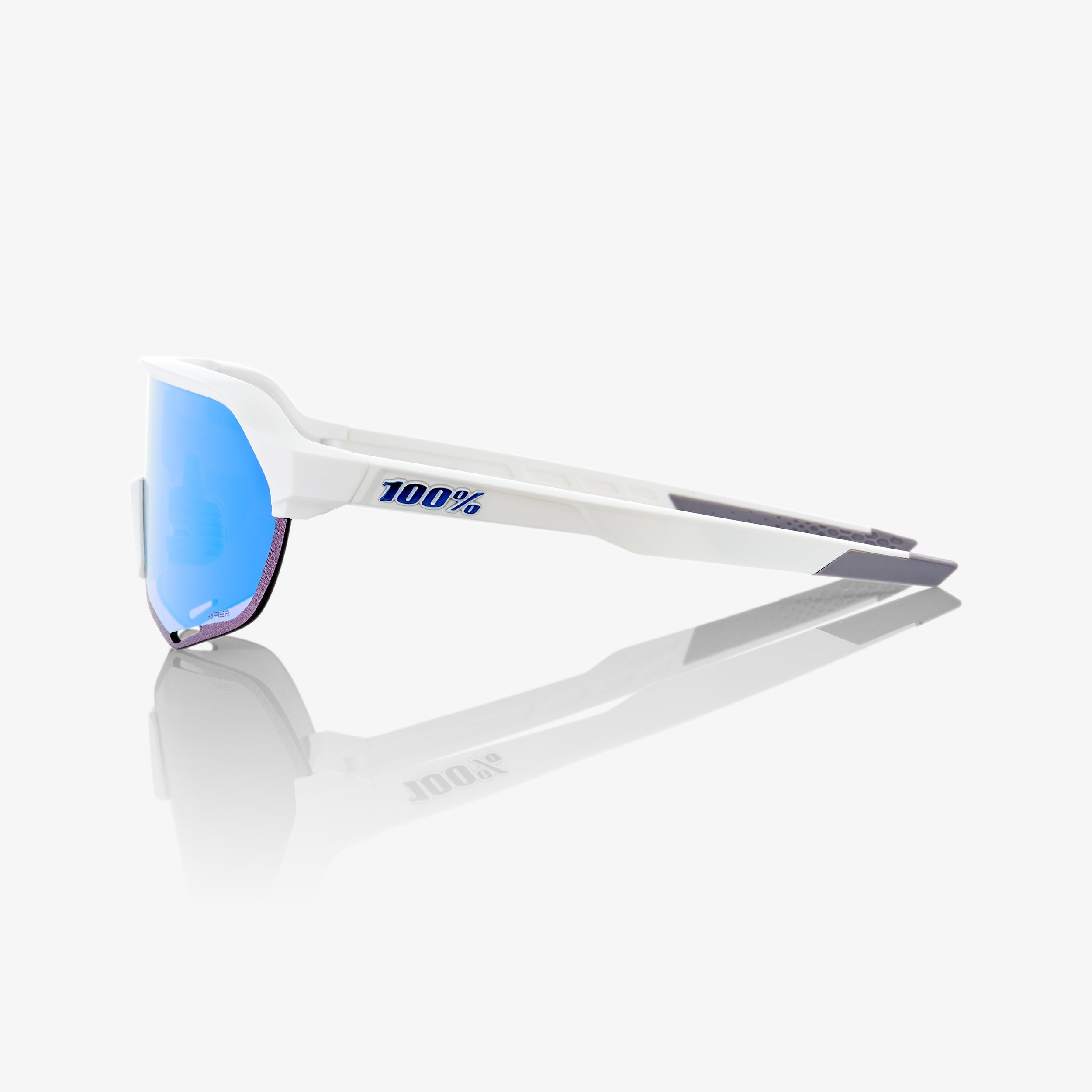 S2 - Matte White - HiPER Blue Multilayer Mirror Lens – 100%