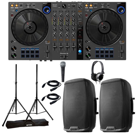 Pioneer DDJ-FLX6-GT, Gemini AS-2115P Package, DJ Equipment