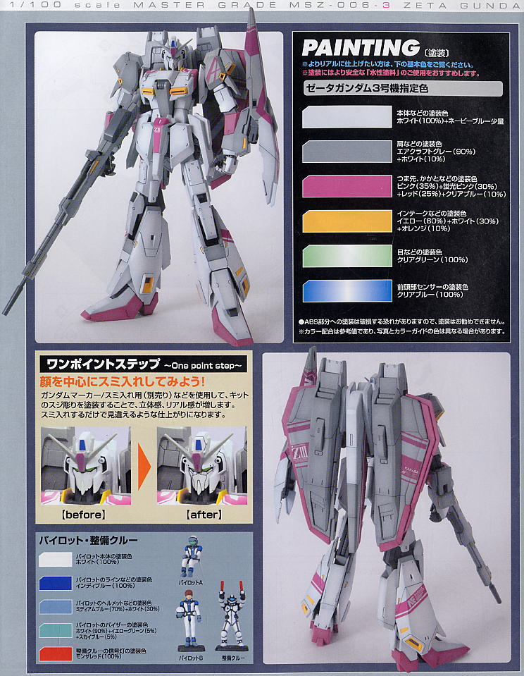 MSZ-006-3 Zガンダム3号機 ホワイトユニコーンカラーVer. (MG