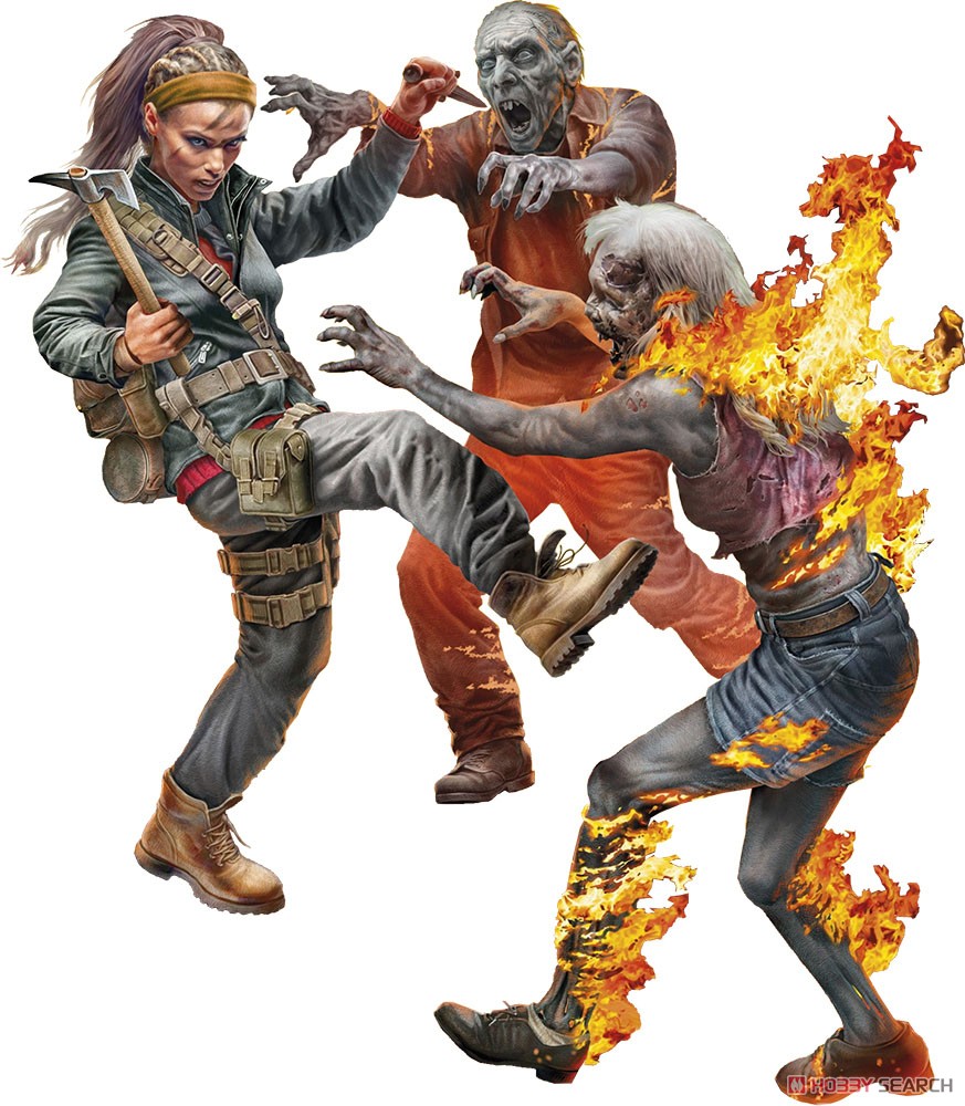 ゾンビハンター・女性1体+襲いかかる男女ゾンビ2体・ゾンビランド