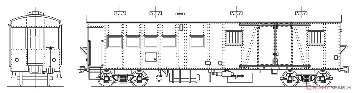国鉄 ワムフ100形 有蓋緩急車 組立キット (組み立てキット) (鉄道模型