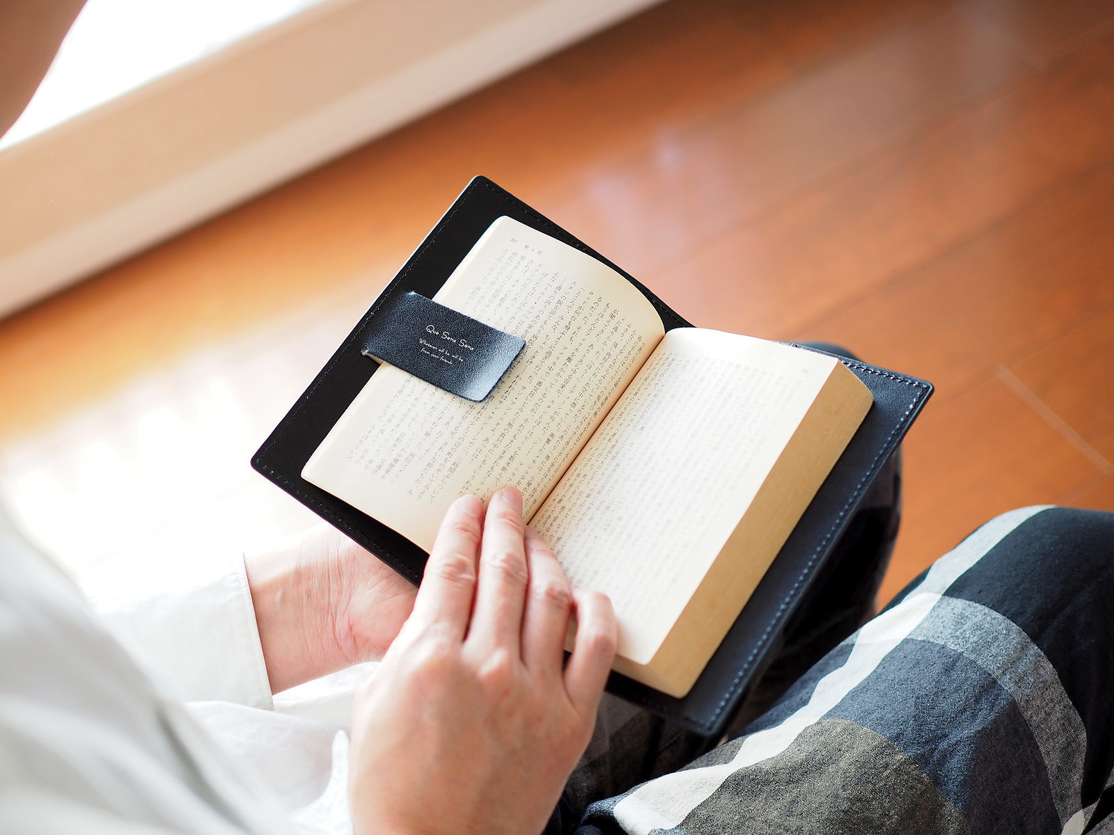 レザーブックカバー ネイビー [ 2-U ]