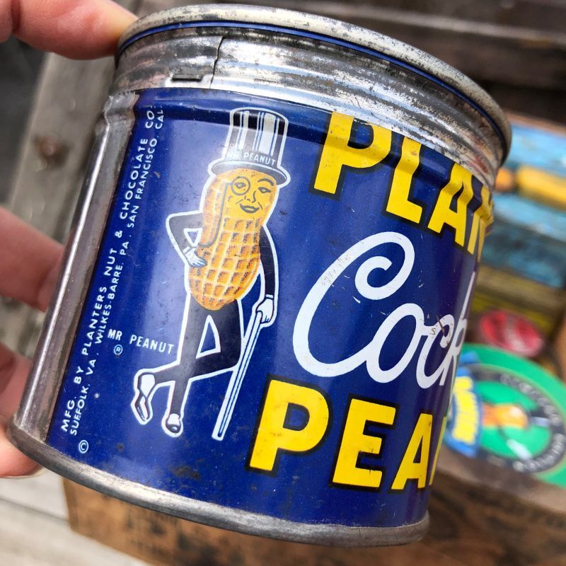 Vintage Planters MR.PEANUTS Tin Can (O) - 2000toys Antique Mall