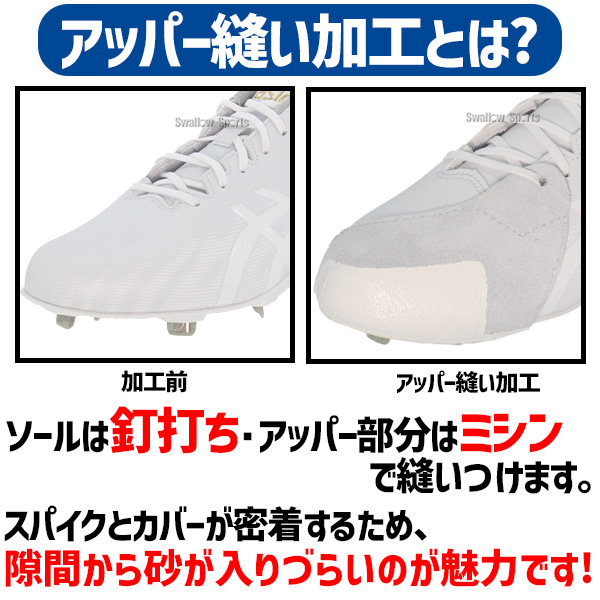 代引不可/最短7～9日後出荷】スワロースポーツ P革取付（アッパー縫い